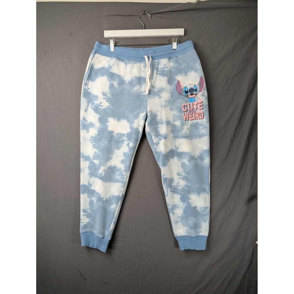 Disney Lilo & Stitch‎ Blue Cloud Tie Dye Jogger Sweatpants XL 15-17